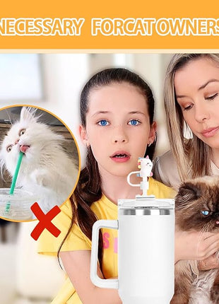 14P Straw Cover for Stanley Cup, Silicone Straw Topper for Stanley Cup 30&40oz with Tumblers, 10mm 0.4in Lid Accessories (Reusable)