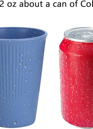 Homienly Drinking Cups Stackable Wheat Straw Cups 6 PCS Good Alternative to Dispoable Cups 12 oz Unbreakable Water Cups Reusable Dishwasher Safe Drinking Glasses Kitchen Essentials - Colorful