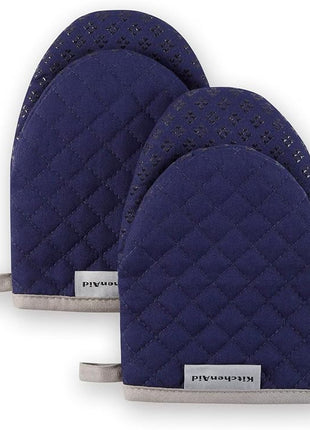 KitchenAid Asteroid Mini Oven Mitt Set, 5.5"x8", Cobalt Blue, 2 Piece