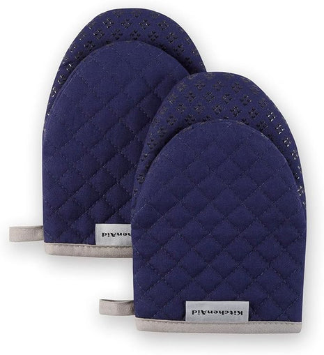 KitchenAid Asteroid Mini Oven Mitt Set, 5.5"x8", Cobalt Blue, 2 Piece