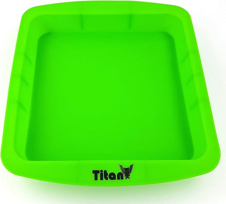 TitanOwl Silicone Deep Dish Tray Container Cake Pan Approx 8"x8", Baking Bakeware Brownie