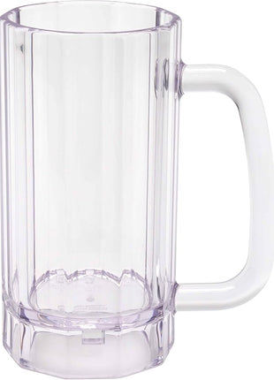 G.E.T. 00086-1-SAN-CL Shatter-Resistant Plastic Beer Mug / Stein, 16 Ounce, BPA Free (Set of 4)