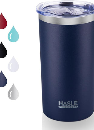 HASLE OUTFITTERS 12 oz Skinny Tumbler, Stainless Steel Insulated Slim Tumbler with Lid, Reusable Double Wall Travel Coffee Mug, Durable Powder Coated Travel Water Cup(Navy,1)