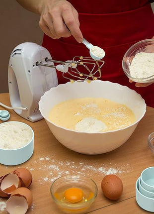 TILUCK Measuring Cups & Spoons Set, Stackable Cups and Spoons, Nesting Measure Cups with Stainless Steel Handle, Kitchen Gadgets for Cooking & Baking (Green)