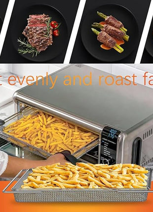 Air Fryer Oven Basket Replacement Baking Trays for Ninja Foodi SP201 SP301 SP351 Series Dual Heat Air Fryer Oven, Mesh Basket，Air Fryer Accessories for Ninja Foodi Air Fry Oven
