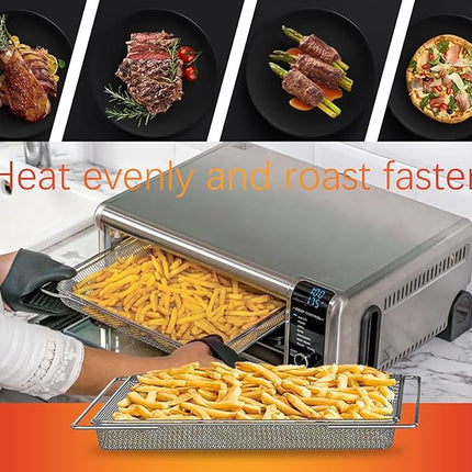 Air Fryer Oven Basket Replacement Baking Trays for Ninja Foodi SP201 SP301 SP351 Series Dual Heat Air Fryer Oven, Mesh Basket，Air Fryer Accessories for Ninja Foodi Air Fry Oven