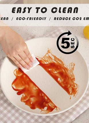 Non Stick Pots and Pans Set, Healthy Ceramic Cookware Set, 12pcs Kitchen Cooking Pots and Frying Sauce Saute Pans Set, PFAS-Free with Kitchen Utensils and Lid, Pink