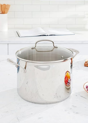 Cuisinart 76610-26G Chef's Classic 10-Quart Stockpot with Glass Cover,Brushed Stainless