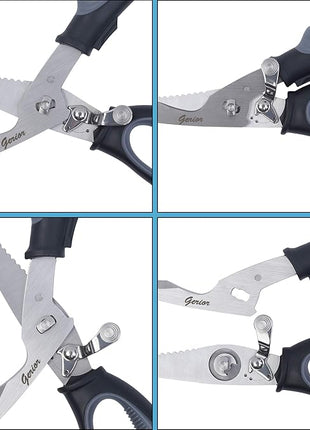 Poultry Shears - Heavy Duty Kitchen Scissors for Cutting Chicken, Poultry, Game, Bone, Meat - Chopping Food - Spring Loaded