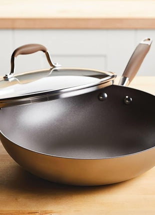 Anolon Advanced Home Hard-Anodized Nonstick Ultimate Pan/Saute Pan, 12-Inch (Bronze)