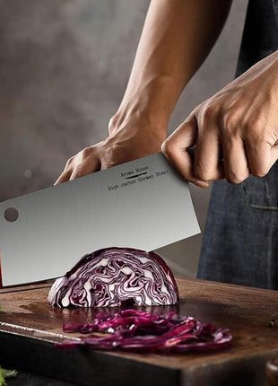 Cleaver Knife Ultra Sharp Meat Cleaver 7 inch Butcher Knife. High Carbon German Stainless Steel Chef Knives for Kitchen and Restaurant