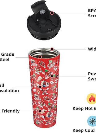BJPKPK 30oz Tumbler With lid And Straw Stainless Steel Travel Coffee Mug Insulated Tumblers Cups,Passionate Red