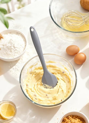 Silicone Spatula Set - Rubber Spatula - 600°F Heat Resistant Baking Spoon & Spatulas(Dark Grey)