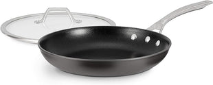 Calphalon Nonstick Frying Pan with Lid and Stay-Cool Handles, Dishwasher and Metal Utensil Safe, PFOA-Free, 12-Inch, Black