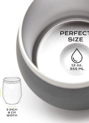 BALIBETOV 5 pcs large Yerba Mate Cup and Bombilla Kit, Includes one 12 oz Yerba Mate Gourd with Lid, Two Bombillas Mate Straw and one cleaning brush | Stainless steel | Double Walled