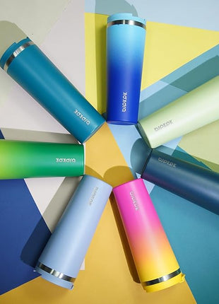 BJPKPK 18oz Stainless Steel Insulated Tumbler With lid And Straw Travel Coffee Thermal Tumblers Cup For Women And Men,Pink Yellow Rose