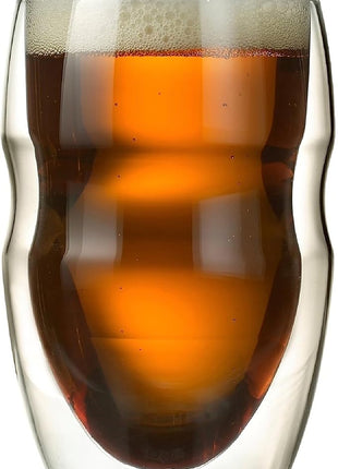 Ozeri Serafino Double Wall Insulated Beverage and Coffee Glasses, 8-Ounce, Set of 4