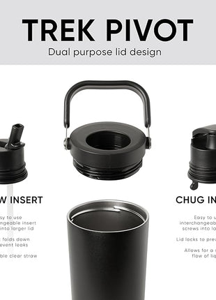 Simple Modern Trek Pivot | 30oz Flip Straw Tumbler with Handle | Water Bottle & Boot | Interchangeable Straw & Chug Lids | Insulated Stainless Steel Jug | Gym Sports Outdoors | Forest