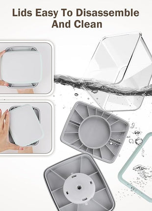 12 Pcs Pop Food Storage Containers Airtight Food Storage Containers Set with Lids Kitchen Pantry Organization and Storage, 3.4Qt, 2.8Qt, 2.1Qt, 1.2Qt