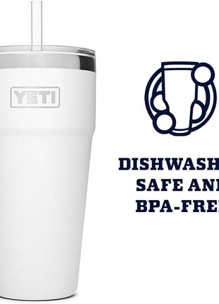 YETI Rambler 26 oz Straw Cup, Vacuum Insulated, Stainless Steel with Straw Lid