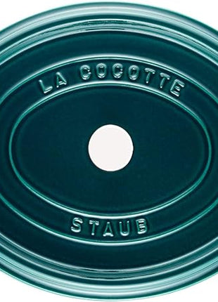 STAUB 1003842 Cast Iron Roaster/Cocotte, Oval 33 cm, 6.7 L, La Mer