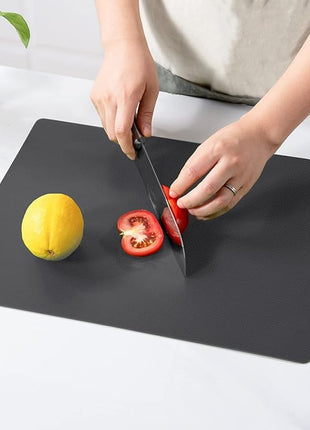 WK Plastic Flexible Cutting Boards for Kitchen, Flexible Cutting Board Mat Set of 10, Non Slip Cutting Mats with Hole, BPA Free, Dishwasher Safe, Multi Size