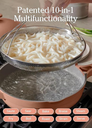 Our Place Always Pan 2.0-10.5” (2.6 Qt) Nonstick, Toxin-Free Ceramic Cookware | Patented 10-in-1 Aluminum Frying & Sauté Pan | Safe for Oven, Induction & All Cooktops up to 450°F | Spice