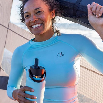 Hydro Flask 40 Oz Wide Flex Straw Cap Bottle - Insulated Stainless Steel - Wide Straw Lid, Non Spill, Leakproof in Berry