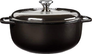 Lodge Manufacturing Company EC6D18 Enameled Dutch Oven, 6 qt, Midnight Chrome