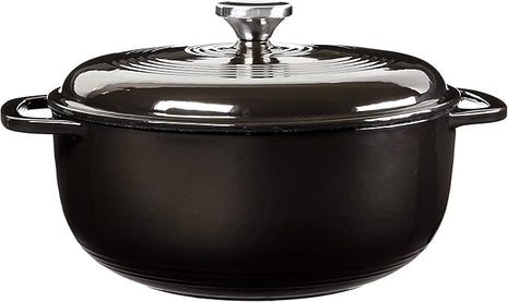 Lodge Manufacturing Company EC6D18 Enameled Dutch Oven, 6 qt, Midnight Chrome