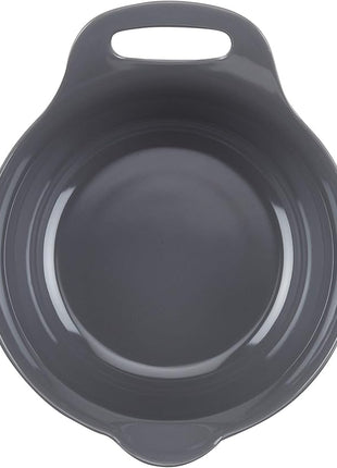 Rachael Ray Tools and Gadgets Nesting / Stackable Mixing Bowl Set with Pour Spouts and Handle - 4 and 5 Quarts, Red and Gray