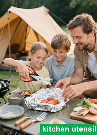 iBayam Kitchen Scissors All Purpose Heavy Duty, Kitchen Utensils Set, Stainless Steel Cooking Utensils Gadgets, Meat Poultry Food Shears Dishwasher Safe Utility Tools Home Gift, with Protective Sheath