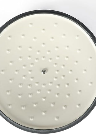 Martha Stewart Gatwick 7 QT Enamel Cast Iron Dutch Oven – Navy Blue, Heavy-Duty Durable Dutch Oven for Slow Cooking, Braising, and Baking