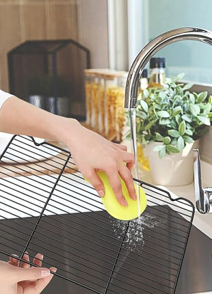 P&P CHEF Cooling Baking Rack Pack of 2, Stainless Steel Cooling Racks for Cooking Baking Roasting Grilling Drying, Dense Wires & Smooth Edge, Easy to clean, Black, 16.6" x 11.5"