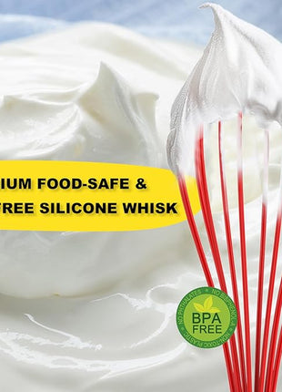 NileHome Silicone Whisk Set, 3 Pack Kitchen Whisk 10" Kitchen Wisk Wire Whisks for Cooking, Whisking, Blending, Beating, Stirring-Multicolor