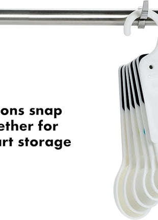 OXO Good Grips 6-Piece Plastic Measuring Spoons with Scraper- White