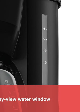 BLACK+DECKER 5-Cup Coffeemaker, Black, DCM600B