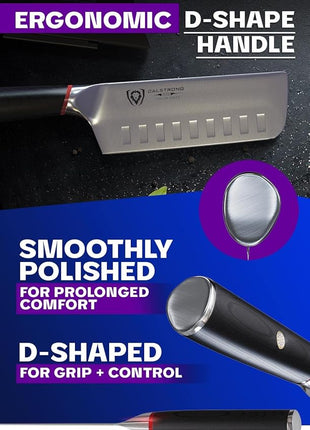 Dalstrong Nakiri Knife - 6 inch - Phantom Series - Japanese High-Carbon AUS8 Steel - Pakkawood Handle - Vegetable Kitchen Knife - Sheath Included