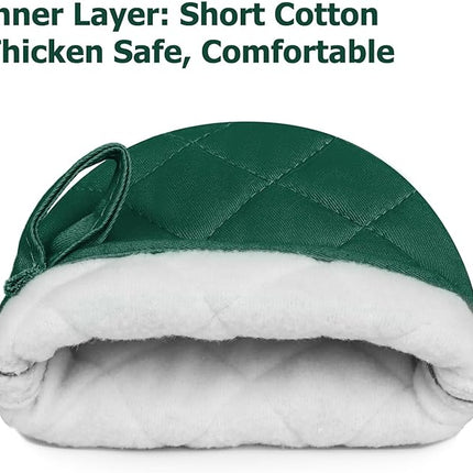 1 Pair Short Oven Mitts, Heat Resistant Silicone Kitchen Mini Oven Mitts for 500 Degrees, Non-Slip Grip Surfaces and Hanging Loop Gloves, Baking Grilling Barbecue Microwave Machine Washable