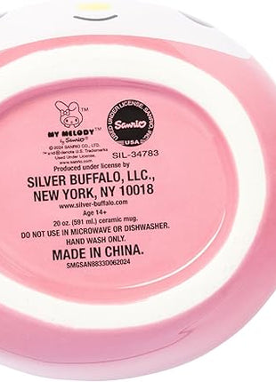 Silver Buffalo Sanrio Hello Kitty and Friends My Melody Ceramic 3D Sculpted Mug, 20 Ounces