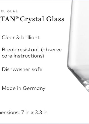 ZWIESEL GLAS Pure Water Glass (Set of 6), Drinking Glasses for Water, Dishwasher-Safe Machine-Made Tritan Crystal Glasses, Made in Germany (15 Ounce)