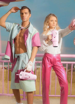 Meoky 40 oz Tumbler with Handle for Couples: Stainless Steel Insulated Tumbler with 24 Waterproof Love Stickers - Girlfriend Boyfriend Wife Husband, Love You