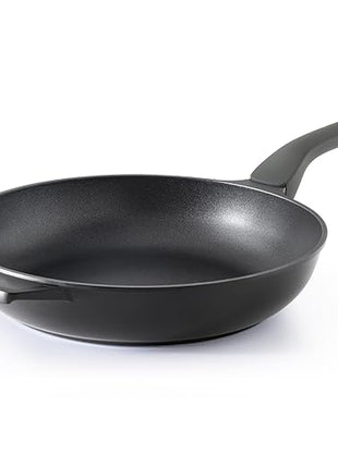PRICUSIS Nonstick Frying Pan, 8/10/12 Inch Skillet with Stay Cool Handle, Fully Coated, Induction Compatible & Oven Safe, 100% Dishwasher Safe, PTFE & PFOA Free（12 Inch, Black Sesame）