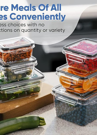 Chefs Path 48 Piece BPA-Free Plastic Food Storage Container Set with 24 Containers and 24 Lids for Kitchen Pantry Organization and Meal Prep