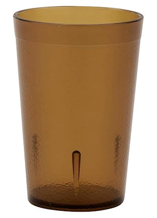 G.E.T. 6608-1-A-EC Heavy-Duty Plastic Restaurant Tumblers, 8 Ounce, Amber (Set of 4)" }