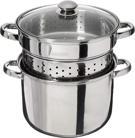 8 Quart 18/10 Stainless Steel 4 Piece Multi-Cookware Set With Encapsulated Base