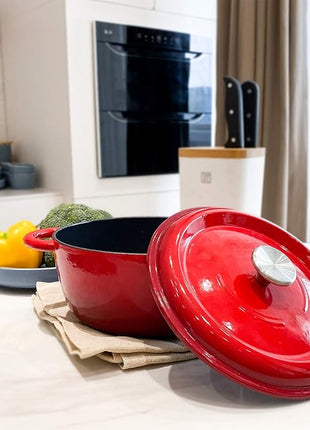 HUASAI Stainless Steel Replacement Handle compatible with Le Creuset,Aldi,Lodge, and other Enameled Cast-Iron Dutch Oven