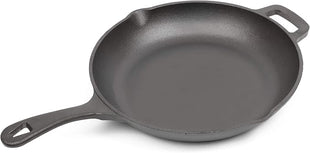 Commercial CHEF 10 Inch Cast Iron Skillet, Pre-Seasoned Cast Iron Pan with Dual Pour Spouts
