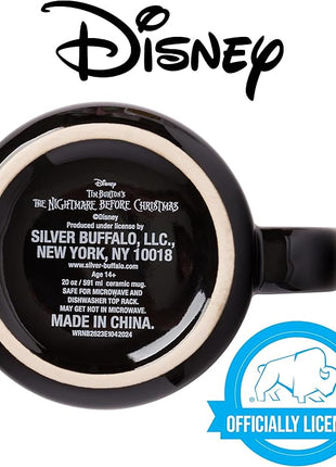 Silver Buffalo Disney The Nightmare Before Christmas Your Worst Nightmare Featuring Jack Skellington Ceramic Camper Mug, 20 Ounces