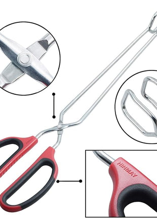 Extra Long Scissor Tongs 16-Inch Stainless Steel Barbecue Grilling Tongs
